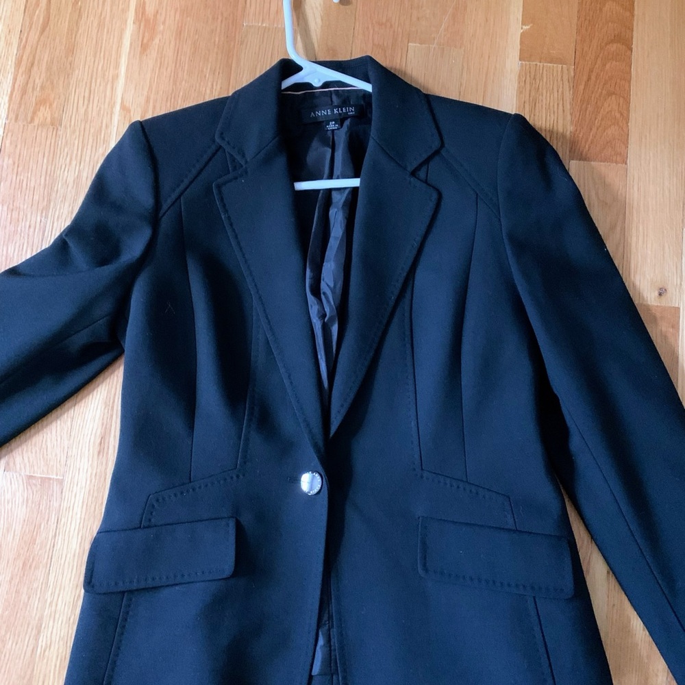 Anne Klein Black Blazer Professional Suit Jacket